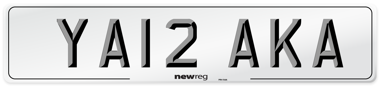 YA12 AKA Number Plate from New Reg